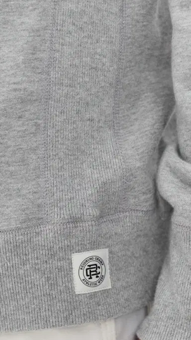 REIGNING CHAMP Midweight Terry Slim Hoodie Hgrey | Thumbnail 6 REIGNING CHAMP Midweight Terry Slim Hoodie Hgrey | Thumbnail 6