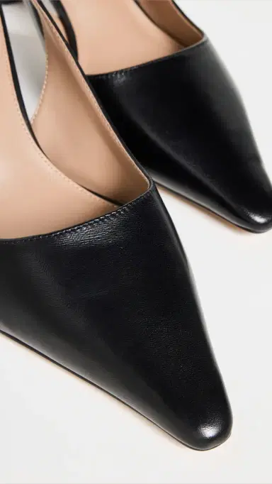 Sam Edelman Bianka Slingback Pumps Black Leather 6 | Thumbnail 6