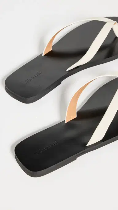 Madewell The Gabi Slide Sandals White Pebble 5 | Thumbnail 4