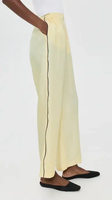 Comme Si La Alta Silk Boxer Pants Butter/Black S | Thumbnail 4 Comme Si La Alta Silk Boxer Pants Butter/Black S | Thumbnail 4