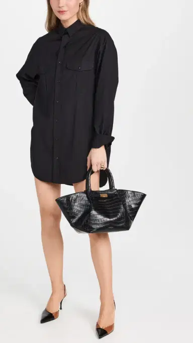 DeMellier Midi New York Bag Black Croc | Thumbnail 3 DeMellier Midi New York Bag Black Croc | Thumbnail 3