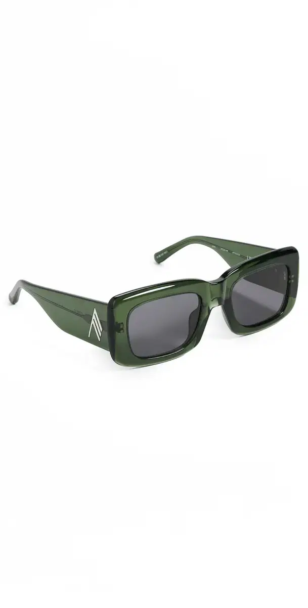 Marfa Sunglasses Military Green/Silver/Green One Size