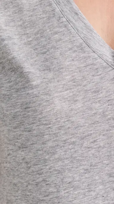 Vince Essential V Neck Tee Heather Grey | Thumbnail 6 Vince Essential V Neck Tee Heather Grey | Thumbnail 6