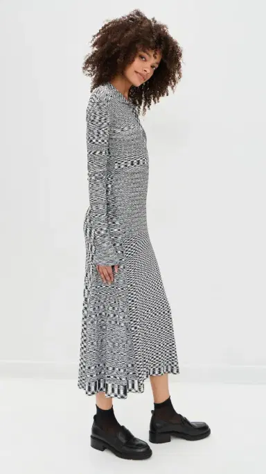 GANNI Spacedyed Knit Dress Black | Thumbnail 4 GANNI Spacedyed Knit Dress Black | Thumbnail 4