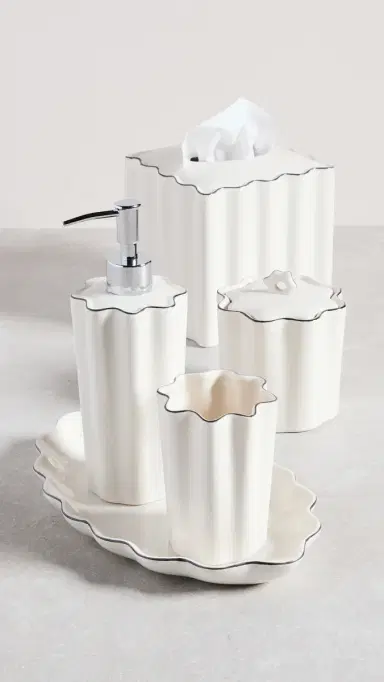 Kassatex Le Marais Tray White One Size | Thumbnail 4