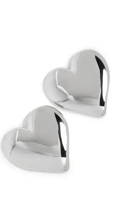 By Adina Eden Puffy Chunky Heart Stud Earrings | Thumbnail 1