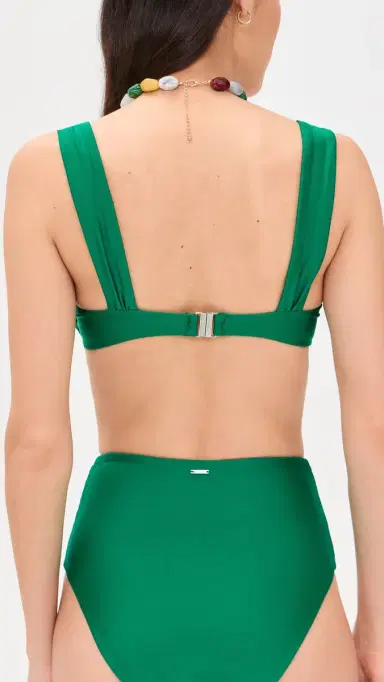 SIMKHAI Anniston Bikini Top Kelly Green | Thumbnail 3