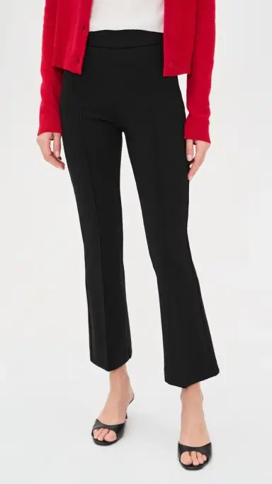 Good American oft tretch Ponte Pull On Kick Flare Pants Black001 | Thumbnail 2