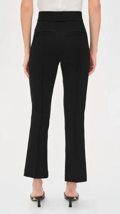 Good American oft tretch Ponte Pull On Kick Flare Pants Black001 | Thumbnail 3