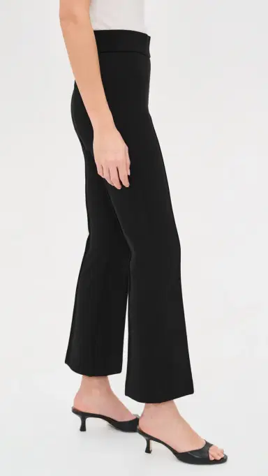 Good American oft tretch Ponte Pull On Kick Flare Pants Black001 | Thumbnail 4