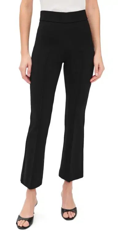 Good American oft tretch Ponte Pull On Kick Flare Pants Black001 | Thumbnail 1