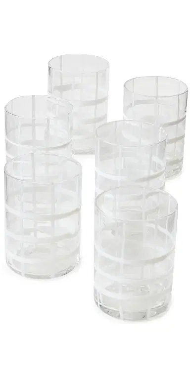 Zafferano Twiddle Tumblers Set of 6 Transparent One Size | Thumbnail 1