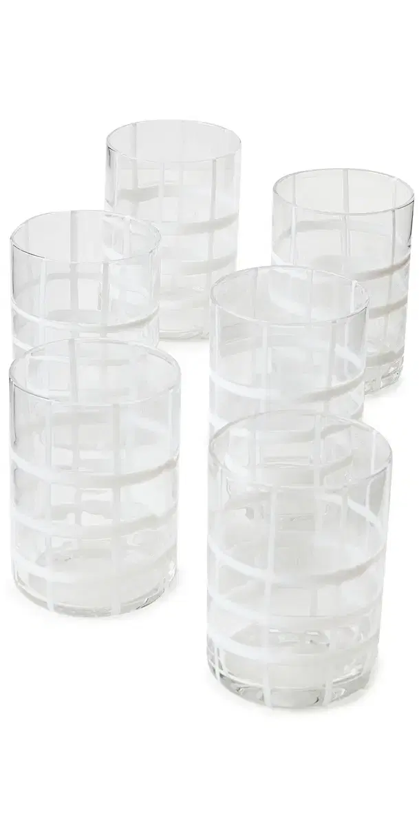 Zafferano Twiddle Tumblers Set of 6 Transparent One Size