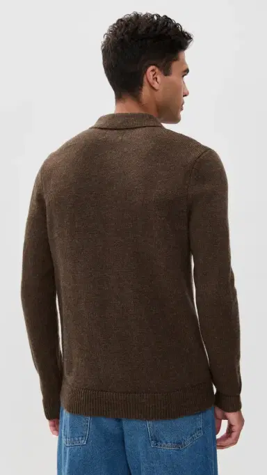 Rhythm Mohair Button Up Knit Chocolate | Thumbnail 3