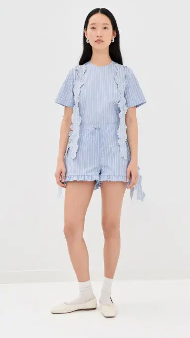 Kika Vargas Sally Shorts Blue | Thumbnail 2