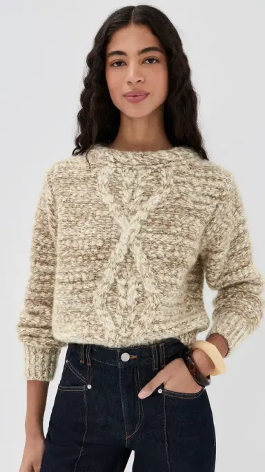 Isabel Marant Dorota Alpaca Sweater Ecru/Bronze | Thumbnail 2 Isabel Marant Dorota Alpaca Sweater Ecru/Bronze | Thumbnail 2