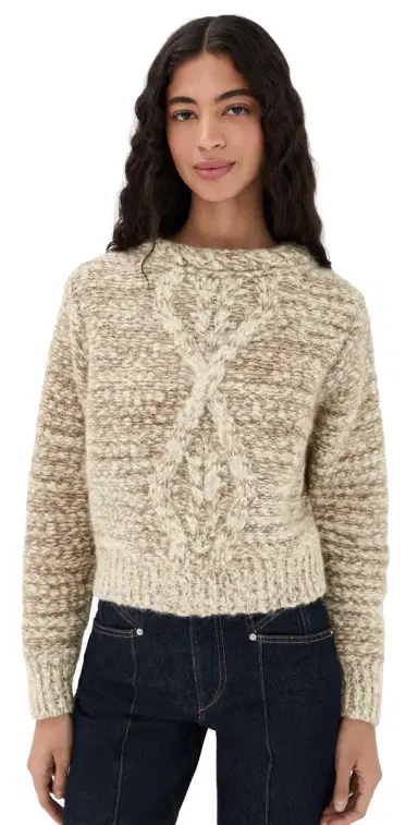 Isabel Marant Dorota Alpaca Sweater Ecru/Bronze | Thumbnail 1 Isabel Marant Dorota Alpaca Sweater Ecru/Bronze | Thumbnail 1