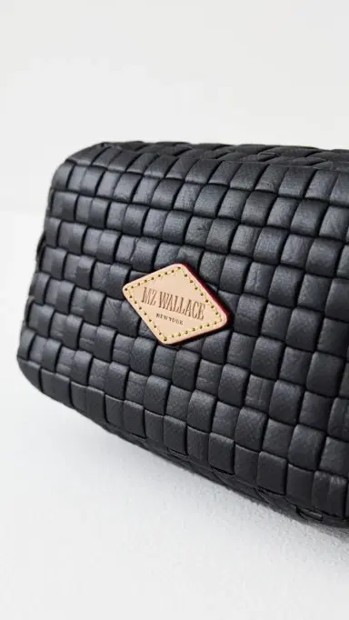 MZ Wallace Mini Woven Hobo Bag Black One Size | Thumbnail 5