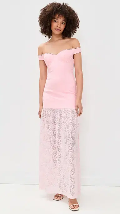 Runaway The Label hayla Off Shoulder Maxi Dress Musk | Thumbnail 2