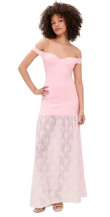 Runaway The Label hayla Off Shoulder Maxi Dress Musk | Thumbnail 1