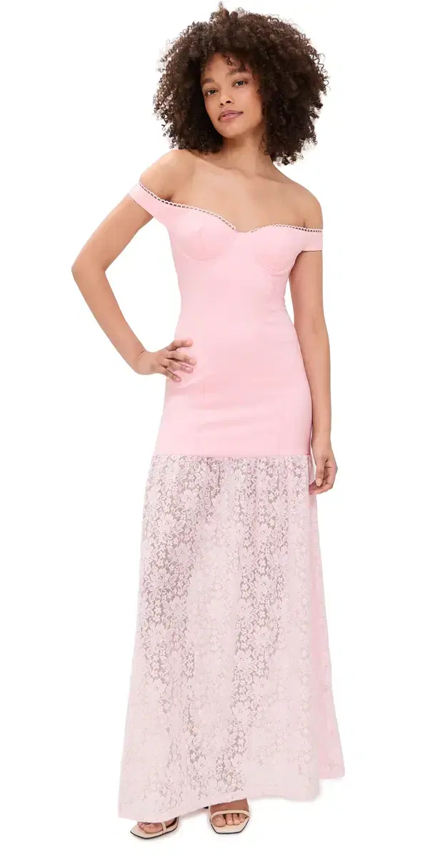 Runaway the Label hayla Off houlder Maxi Dress Musk