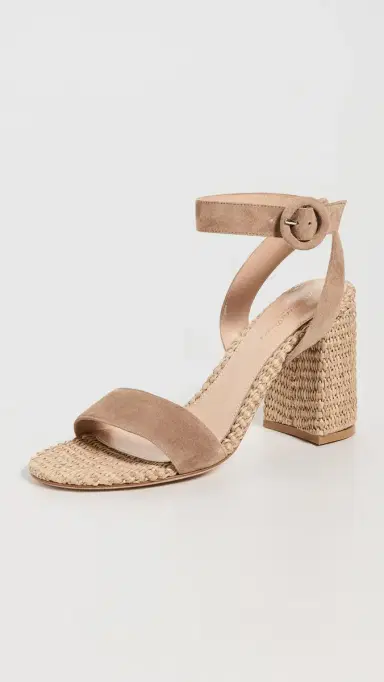 Gianvito Rossi Luana Camoscio Marbella Heels Camel/Natural | Thumbnail 2