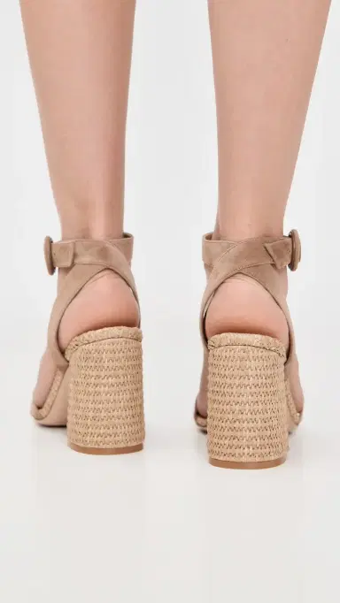 Gianvito Rossi Luana Camoscio Marbella Heels Camel/Natural | Thumbnail 4