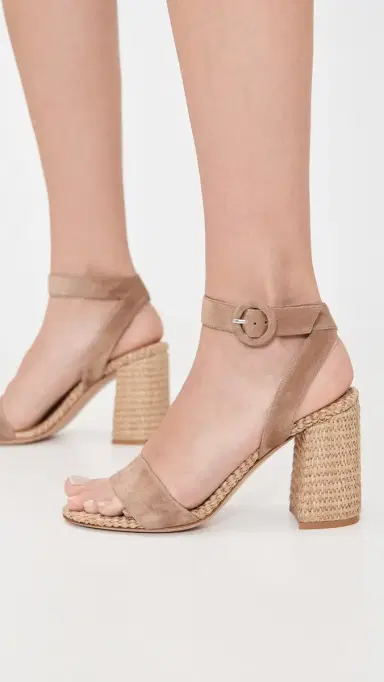Gianvito Rossi Luana Camoscio Marbella Heels Camel/Natural | Thumbnail 5