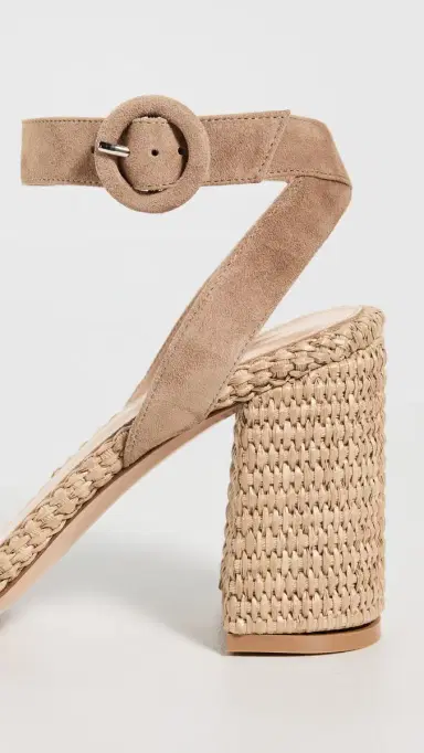 Gianvito Rossi Luana Camoscio Marbella Heels Camel/Natural | Thumbnail 6
