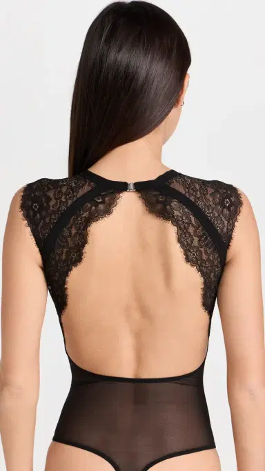 Thistle and Spire Minna Thong Bodysuit Black L | Thumbnail 3