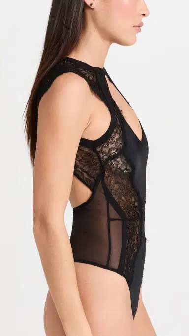 Thistle and Spire Minna Thong Bodysuit Black L | Thumbnail 4