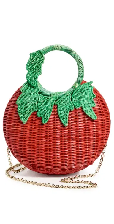 Serpui Mediterranean Tomato Wicker Clutch Red One Size | Thumbnail 1 Serpui Mediterranean Tomato Wicker Clutch Red One Size | Thumbnail 1