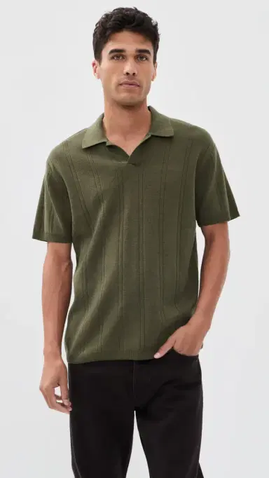 Taylor Stitch The Valencia Sweater Polo Cilantro Rib 46 | Thumbnail 2