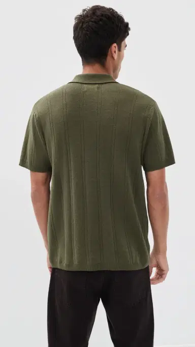 Taylor Stitch The Valencia Sweater Polo Cilantro Rib 46 | Thumbnail 3