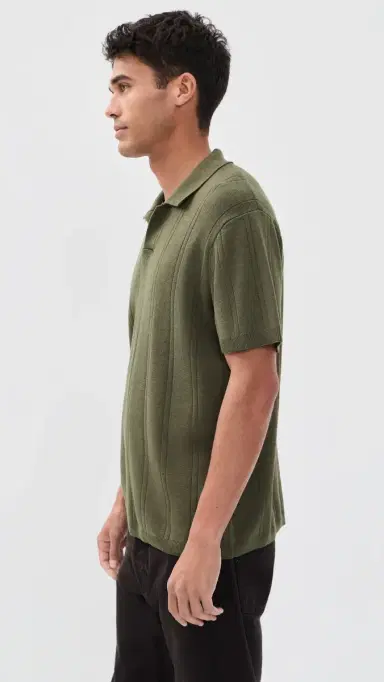 Taylor Stitch The Valencia Sweater Polo Cilantro Rib 46 | Thumbnail 4