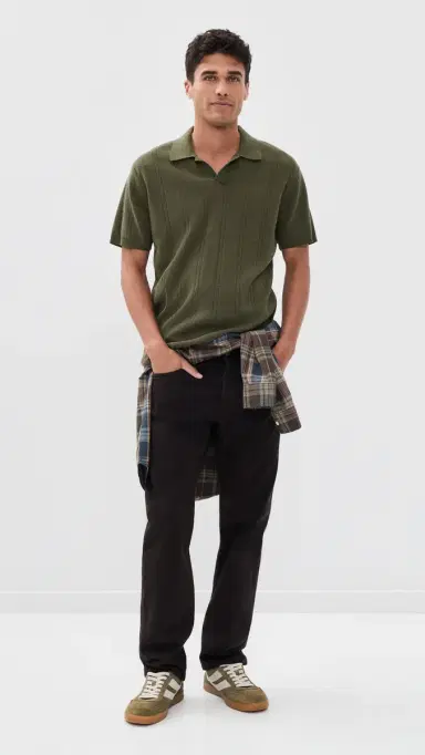 Taylor Stitch The Valencia Sweater Polo Cilantro Rib 46 | Thumbnail 5