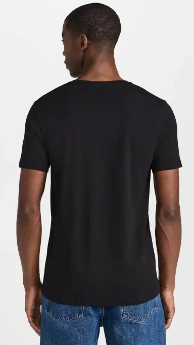 FALKE Cotton V Neck Tee 2 Pack Black L | Thumbnail 3