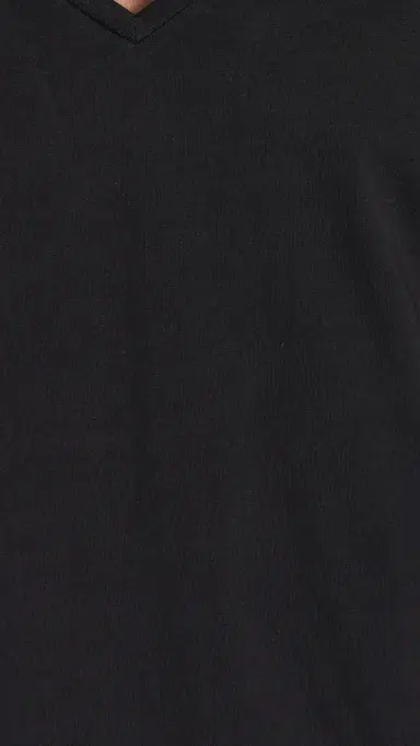 FALKE Cotton V Neck Tee 2 Pack Black L | Thumbnail 6