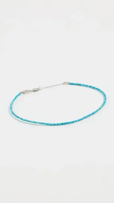 SHASHI Aisha Anklet In Turquoise Turquoise One Size | Thumbnail 2