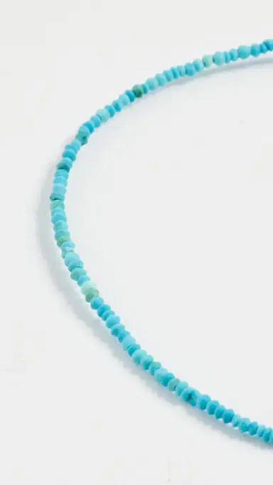 SHASHI Aisha Anklet In Turquoise Turquoise One Size | Thumbnail 4
