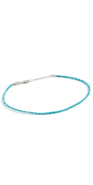 SHASHI Aisha Anklet In Turquoise Turquoise One Size | Thumbnail 1