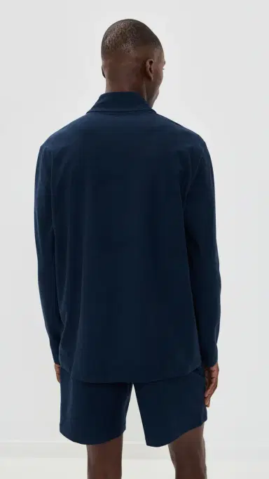 Beyond Yoga Spacedye Terrain Mens Quarter Zip Pullover Nocturnal Navy | Thumbnail 3 Beyond Yoga Spacedye Terrain Mens Quarter Zip Pullover Nocturnal Navy | Thumbnail 3