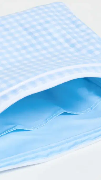Weezie Large Toiletry Bag Light Blue Gingham One Size | Thumbnail 6 Weezie Large Toiletry Bag Light Blue Gingham One Size | Thumbnail 6