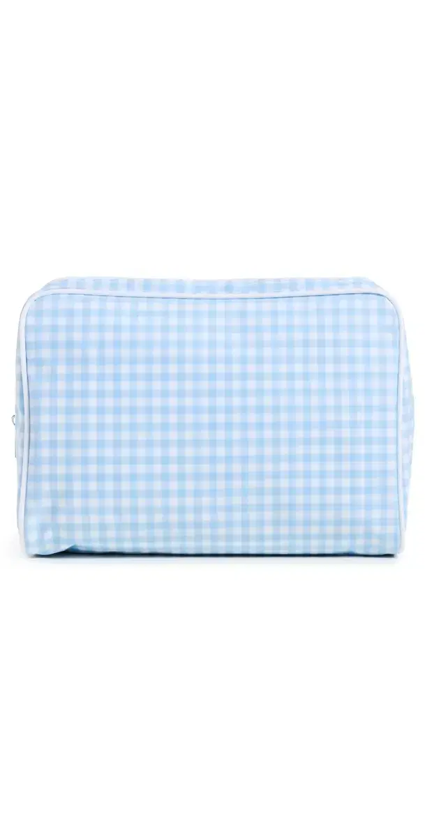 Large Toiletry Bag Light Blue Gingham One Size