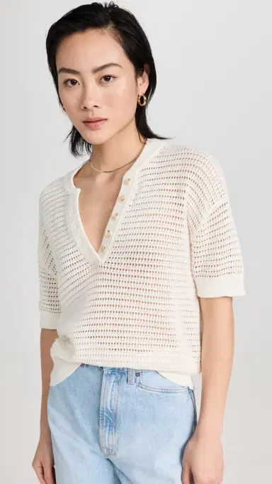 Varley Callie Knit Top Egret S | Thumbnail 2