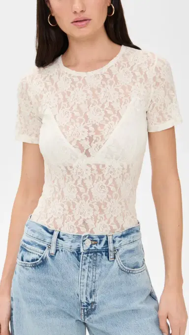 Hanky Panky Short Sleeve Top Marshmallow S | Thumbnail 2 Hanky Panky Short Sleeve Top Marshmallow S | Thumbnail 2
