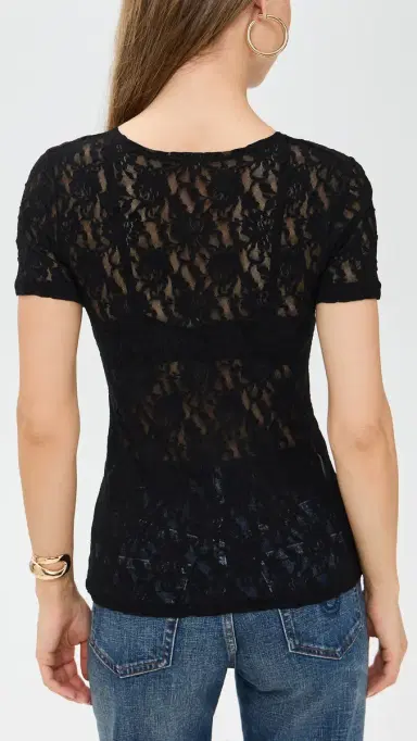 Hanky Panky Short Sleeve Top Black L | Thumbnail 3 Hanky Panky Short Sleeve Top Black L | Thumbnail 3