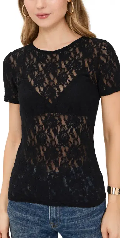 Hanky Panky Short Sleeve Top Black L | Thumbnail 1 Hanky Panky Short Sleeve Top Black L | Thumbnail 1