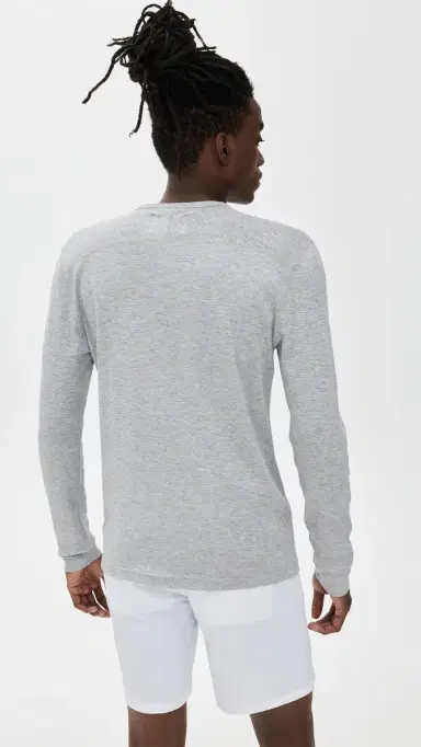 REIGNING CHAMP 1x1 Slub Slim Henley Hgrey S | Thumbnail 3 REIGNING CHAMP 1x1 Slub Slim Henley Hgrey S | Thumbnail 3