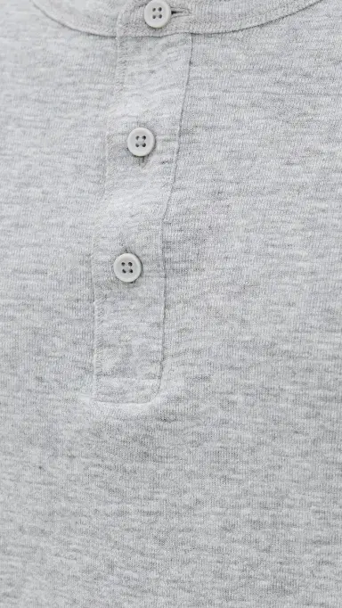 REIGNING CHAMP 1x1 Slub Slim Henley Hgrey S | Thumbnail 6 REIGNING CHAMP 1x1 Slub Slim Henley Hgrey S | Thumbnail 6
